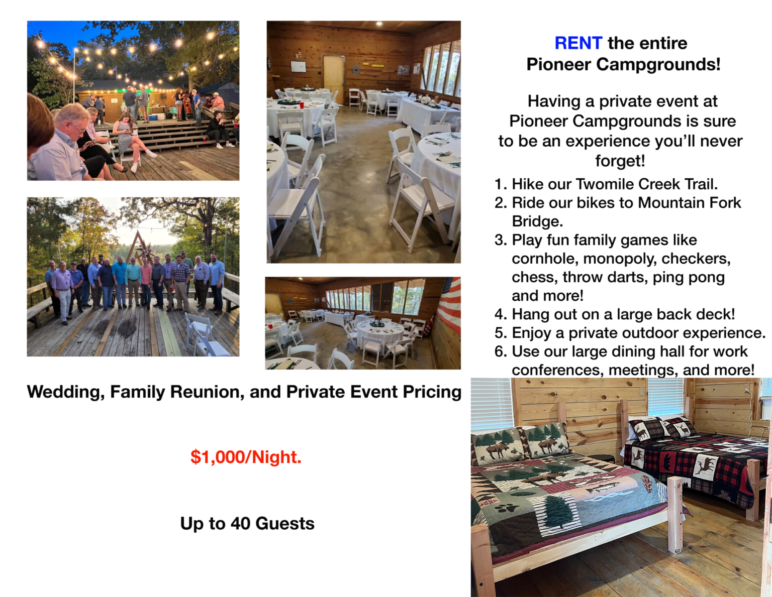 Pioneer Campgrounds Cabin Rentals & Experiences Hatfield, Arkansas